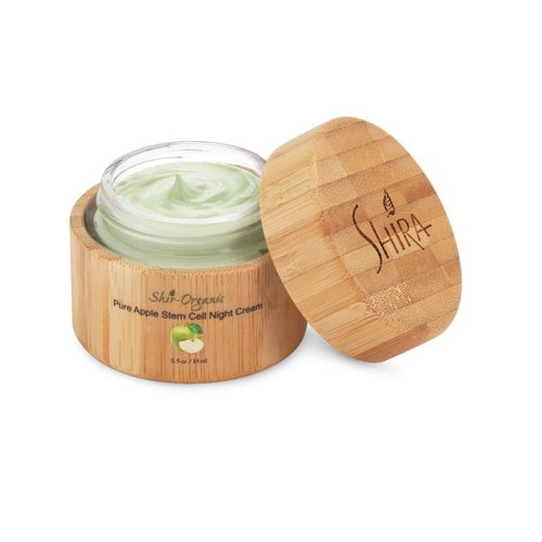 Shir-Organic Pure Apple Stem Cell Night Cream Lightweight Hyperpigmented Combination &amp; Mature Ski...