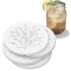 Coral DRiP Absorbent Drink Coasters set - Handmade by McCarter Coasters - 4.38" Off-White (4pc)