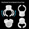 COOSKIN 100pcs Microblading Pigment Glue Rings Tattoo Ink Holder for Eyelash Extension Rings