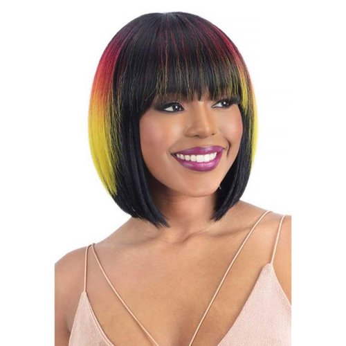 Free Tress Shake N Go Legacy Human Hair Blend Wig Victoria (1B OFF BLACK)