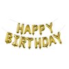 Gold Happy Birthday Balloons Banner 16 Inch Mylar Foil Letters, Inflatable Party Decor and Birthday Decorations for Women, Men, Boys & Girls Kids and Adults, Reusable, Party Supplies