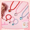 7 Sets Girl Dress up Jewelry Toddler Jewelry Princess Bracelet Necklaces Kids Costume Jewelry Set for Girl Tea Costume Party (Heart Pendant)
