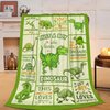 Dinosaur Blanket Cartoon Cute Dinosaurs Fleece Throw Blanket Toddler Fuzzy Plush Super Soft Cozy Warm Nursery Dinosaur Decor Stuffed Animal Blanket Gifts for Boys Girls Kids Adult Men Women 50"X40"