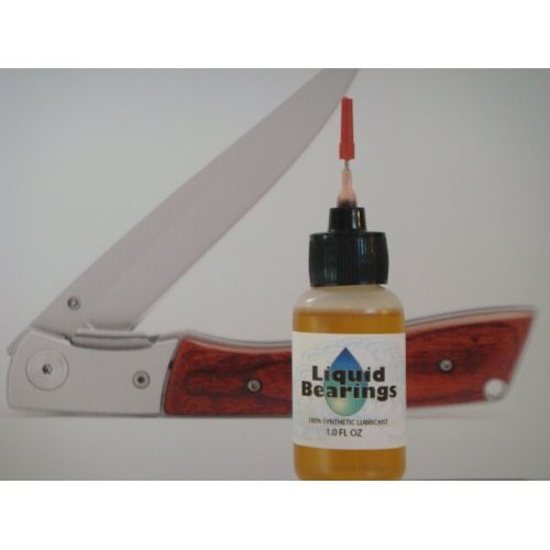 Liquid Bearings, 100%-Synthetic Oil for Any Folding or Fixed-Blade Knife, Superior Lubrication and Rust Prevention for Knives!!