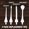 ToiletTree Products 4 Pack Replacement Tips, Professional Rechargeable Oral Irrigator with High Capacity Water Tank, 2nd Generation Version