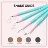 LUCKY MEET 2-In-1 Eyebrow Pencil, Micro-Fork Tips Liquid Eyebrow pen & Ultra-fine Brow Pencil, Dual-ended, Quick and Precise Brow Definition Brow Pen, Eye Makeup Gifts for Women, Chestnut