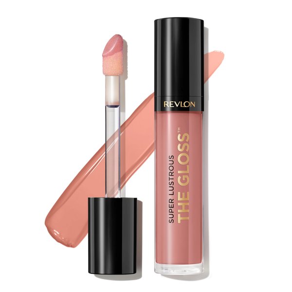 Revlon Super Lustrous The Gloss, Lip Gloss Makeup Stocking Stuffers for Women, Non-Sticky, High Shine Finish, 215 Super Natural, 0.13 Oz
