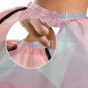 Barber Cape Salon Cape Hairdressing Apron Haircutting Waterproof Geometry Pink for Adults Men Clients with designs Adjustable Neck Closure