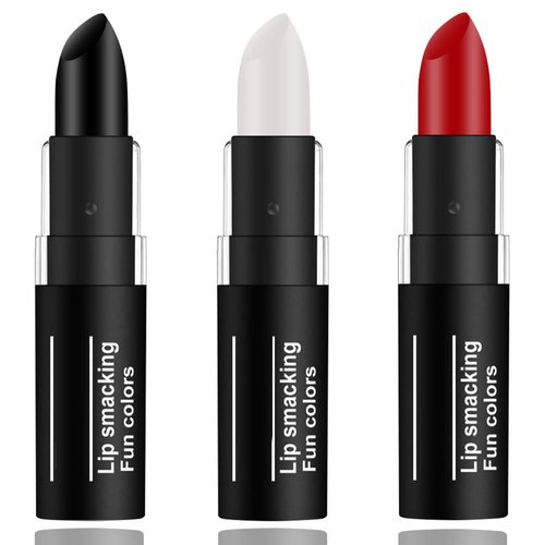 LZYLLS 3Pcs Makeup Clown Cream-Blendable Stick,Nude Black White Red Eye Stick,Easy to Apply,Face Body Paint Professional Zombie Vampire Joker Etc Halloween SFX Makeup