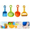 LUOZZY 4Pcs Sand Shovels for Kids Beach Toys Shovels & Sandbox Shovel Beach Bucket Beach Shovel Tool Kit