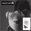 INKARTLINK Temporary Tattoos, Semi Permanent Tattoo Adult Art Design Waterproof Temp Tattoo Party Favors Tattoo Stickers Realistic Look, No Adhesive, Lasts 1-2 Weeks Black (Butterfly And Flower)
