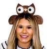 Owl Headband Ears and Face Woodland Creature theme birthday party favors, Brown