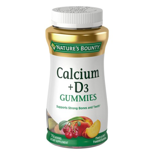 Nature&#39;s Bounty Calcium &amp; Vitamin D Gummies, Immune Support &amp; Bone Health, 500mg Calcium &amp; 1000 I...