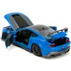 2024 Dark Horse Blue Metallic with Black and Gray Stripes Bigtime Muscle Series 1/24 Diecast Model Car by Jada 35276