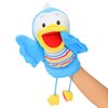 Hopearl Plush Bird Hand Puppet with Open Movable Mouth for Imaginative Play, Role Play, Interactive Toy for Storytelling Teaching Puppet Theater, Gifts for Kids Boys Girls, Blue, 16''