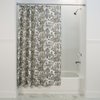 Victoria Park Toile Bathroom Shower Curtain, Black
