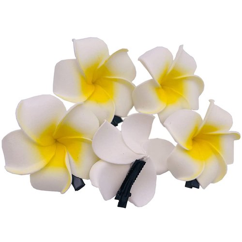 12PCS Women&#39;s Grils Hawaiian Plumeria Flower Hair Clips Wedding Bridal Decoration Hairpin Barrett...