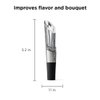 Rabbit W6127 Wine Aerator and Pourer, 1.1 x 1.1 x 5.2 inches, Clear/Stainless Steel