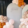 Boho Balloon Garland Arch Kit - Small DIY Orange Balloons Garland, Neutral Balloon for Birthday Baby Shower Decoration