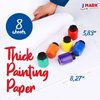 J MARK 38-Piece Toddler Paint Set, Includes Washable Tempera Paint, Art Smock, Painting Paper, Brushes, Tools