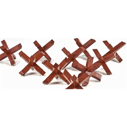 General Jim's German Landing Craft Barrier Building Blocks Set Anti-Craft Antitank Obstacles Block playset (Set of 10) for Teen and Adults