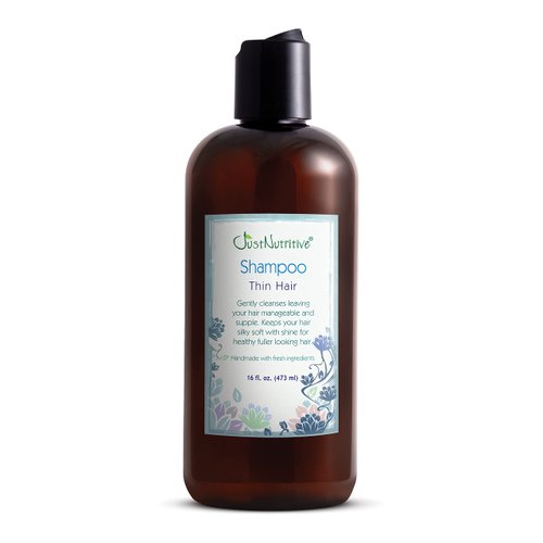 Just Nutritive Thin Hair Shampoo | Visibly Thicker Appearance | Natural Shampoo for Enhanced Volume 16 Fl Oz