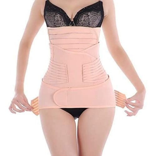 Healthcom 3 in 1 Postpartum Support Breathable Elastic Adjustable Postpartum Postnatal Recovery Support Girdle Belly Recover Belly Waist Pelvis Belt,Pregnancy Belly Wrap Abdominal Binder(Size:XXXL)