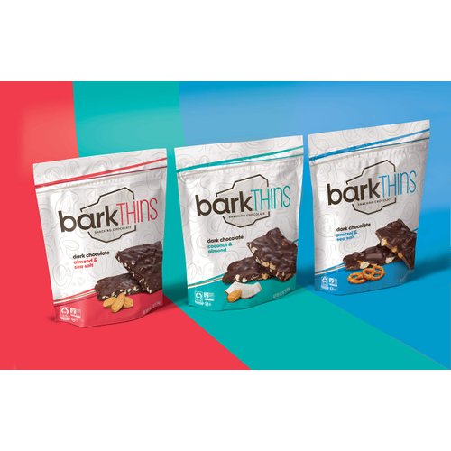 barkTHINS Almond Sea Salt, Pretzel Sea Salt, Coconut Almond Dark Chocolate Snacking Chocolate, Fair Trade and Non GMO, 4.7 oz Bags (3 Count)
