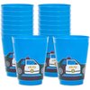 BLUE PANDA 16 Pack Plastic Police Cups for Kids, Car Party Favors for Birthday Party Supplies (16 oz)