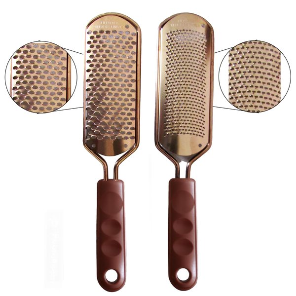 Foot File Foot Scrubber Pedicure — Professional Callus Remover Tool for Dry & Wet Feet W/Stainless Steel Frame — Foot Grater for Cracked Heel, Metal Colossal Foot Rasp Scraper Corns Dead Skin Remover