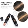 Wig Lace Dyeing Stick,Wig Knots Healer with Brush Portable Sweat-proof Natural,Hide Wig Knots&Grids,Suitable for lace wigs and forehead and hairline,Easy to Color (Light brown)