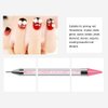 Tovip 2PCS Dual-Ended Nail Rhinestone Picker Wax Tip Pencil Pick Up Applicator Dual Tips Dotting Pen Beads Gems Crystals Studs Picker with Acrylic Handle Manicure Nail Art Tool