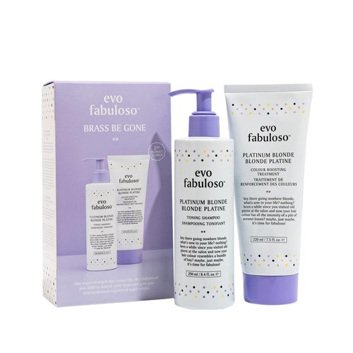 Evo Fabuloso - Brass Be Gone - Platinum Blonde Shampoo &amp; Conditioner Duo - Nourishing Hair Treatm...