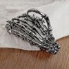 Skeleton Hand Metal Hair Claw Clips, 1Pcs Ghost Hand Alloy Hair Claw Clips, Skull Punk Style Metal Hair Clip for Women Hair Accessories Clamps Cosplay Party Halloween Decorations (Black)