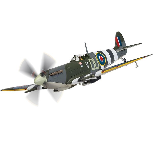 Supermarine Spitfire MkIXe Fighter Aircraft ML407, Sq Ldr John 'Johnnie' Houlton, No.485 Sqn, Chailey (1944) British Royal Air Force The Aviation Archive Series 1/72 Diecast Model by Corgi AA29103