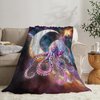 Octopus Blanket Fleece Soft Warm Plush Octopus Moon Galaxy Throw Blanket Lightweight Plush Fuzzy Cozy Funny Octopus Animal Blanket for Lover Kids Adult Suitable for Couch Sofa Bed 50"X40"