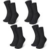 Silicherry 4 Pairs Cotton Soft Eczema Socks Hydrating Socks Moisturizing Therapy Cotton Socks Eczema Relief for Adult Wet Wrap Non Itch Soft Feet Treatment (Black)