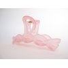 Generic Long clear frosted pink hair claw clip for long hair