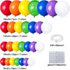140pcs Rainbow Balloon Arch Kit, Rainbow Balloons of Different Sizes Pack of 18 12 10 5 Inch Party Balloon Kit for Birthday Party or Balloon Arch as Graduation Wedding Baby Shower Party Decorations