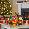 TIMCHESS Christmas Reindeer Building Blocks 2024 for Kids Boys Girls Santa Sleigh and Reindeer Building Toy