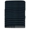 G.B.S (15 Pack) Pocket Comb Black Unbreakable Round Teeth Course Fine Pocket Beard & Mustache Combs for Men's Hair (Black, 5 Inch (Pack of 15))