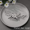 Unicra Bride Crystal Wedding Hair Comb Silver Bridal Headpiece Sparkly Rhinestone Hair Accessorie for Women and Girls (A-Silver)