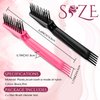 Yaomiao 2 Pieces Hair Brush Cleaner Tool 2-in-1 Hair Brush Cleaning Tool Hair Brush Remover Rake for Removing Hair Dust Mini Wet Hair Comb for Removing Dirt Home Salon Use (Black, Pink)