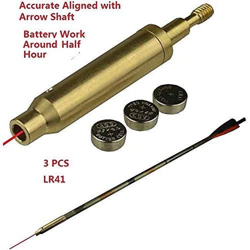 GRG Archery Laser Sight Tool for Bow and Crossbow, 223 Bore Sighter Shaped, Made of Brass, Self Color