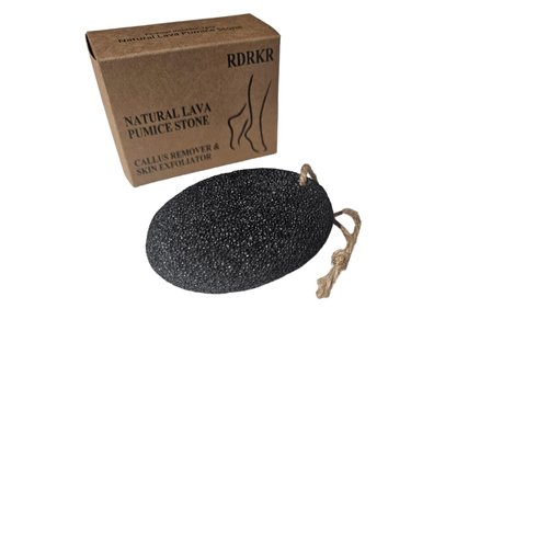 RDRKR Pumice Stone Foot and Hand Scrubber - Natural Lava Stone for Callus Remover, Foot Exfoliation, Hand Scrub, Pedicure Tool, Dry Skin Remover, Promote Healthy Foot and Hand Care (Black)
