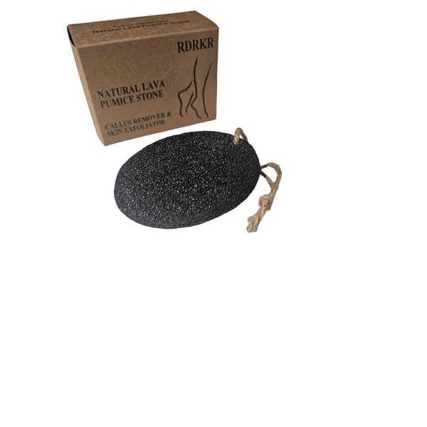 RDRKR Pumice Stone Foot and Hand Scrubber - Natural Lava Stone for Callus Remover, Foot Exfoliation, Hand Scrub, Pedicure Tool, Dry Skin Remover, Promote Healthy Foot and Hand Care (Black)