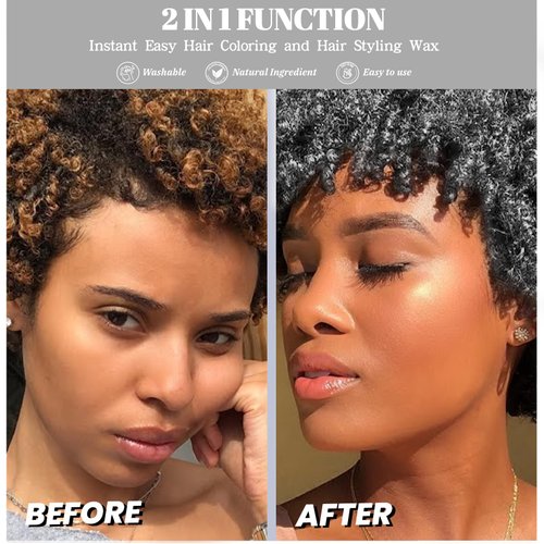 ZENTANMEI Temporary Hair Color Wax Hair Coloring Styling Wax Colored 4.23.Oz Each Neutral Hair Wax Clay Mud Matte Long-Lasting Definition Hairstyle Cream (Gray)