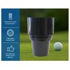 JSP Manufacturing Golf Cart Cup Holder Fits EZGO Club Car, Yamaha Replacement Holder for 16.4 oz Portable Propane Cylinder or Drink Holder (Black, 1)