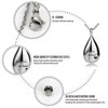wskvoker Teardrop Cremation Urn Necklace for Ashes ，Urn Jewelry for Women Men Refillable stainless steel waterproof multi-functional souvenir decorated pendant necklace