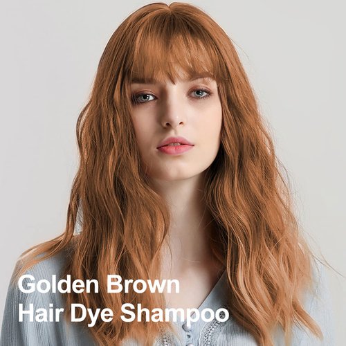 Blonde Brown Hair Dye 16.9 Fl Oz, Argan Oil Blonde Brown Hair Shampoo, 3 in 1 Hair Dye Shampoo, Easy To Use, Semi-Permanent Hair Color Shampoo (Blonde Brown)